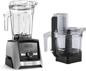 lot 54024 image: Vitamix Ascent 3500 & Food Processor Bundle Brushed Stainless Steel