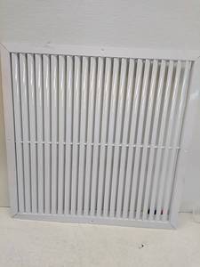 lot 54052 image: 24 x 24 Inches Aluminum Ceiling Or Wall Return Grille HVAC For AC Register (White)