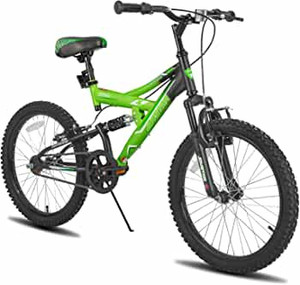 lot 54071 image: JOYSTAR 20 Kids Mountain Bike for Boys & Girls Ages 7-13 Years Old, 20 Inch Kids Bike with Full Dual-Suspension, Green