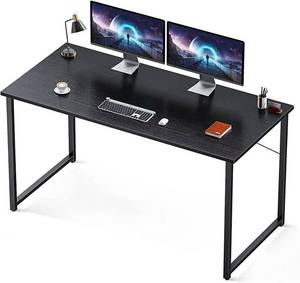 lot 54079 image: Coleshome 55 Inch Computer Desk, Modern Simple Style Desk for Home Office, Study Student Writing Desk,Black