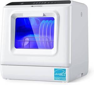 lot 54080 image: Ecozy Portable Dishwasher Countertop, Mini Dishwasher with a Built-in 5L Water Tank, No Hookup Needed, 6 Washing Programs, Extra Air-Drying Function for Apartments, Camping and RV, Energy Star