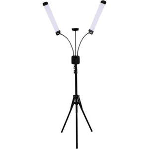 lot 54094 image: Neatfi Supreme LED Light Kit with Adjustable Tripod Stand, 3600 Lumens, Super Bright Dual Lights, Flexible Phone Holder for Live Stream, Video Shooting, Multiple Brightness Level, 3 Light Color Modes