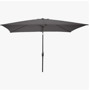 lot 54103 image: Rectangular Patio Umbrella, Gray