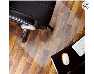lot 54117 image: Office Chair Mat for Hardwood Floor, Size Unknown
