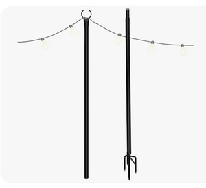 lot 54118 image: Holiday Styling Outdoor String Light Poles