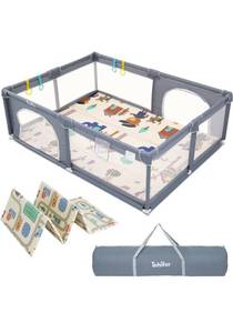 lot 54122 image: Tohifer Baby Playpen with Mat, (Playmat May Differ From Stock Photo)