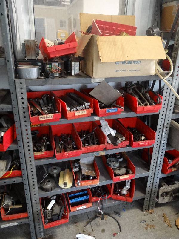 lot 345 image: Contents Of Shelves, Lots Of Hard To Find Meat Processing Equipment Parts