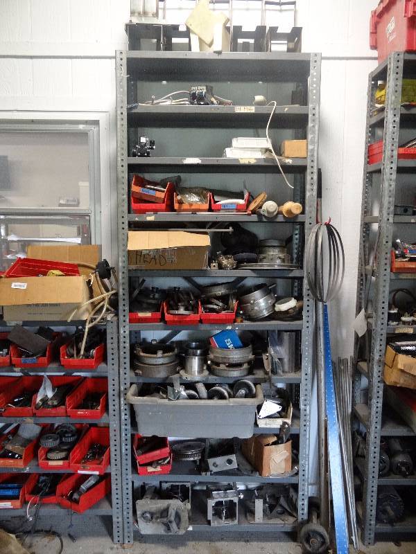 lot 346 image: Contents Of Shelves, Lots Of Hard To Find Meat Processing Equipment Parts