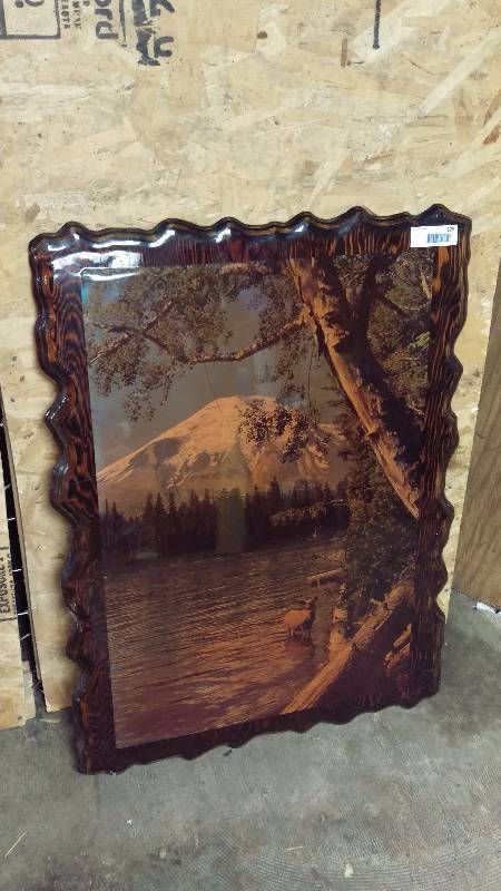lot 125 image: Picture printed to Wood