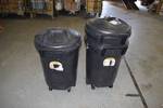 3 Critter Proof Wheeled Trashcans