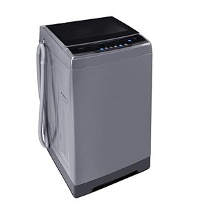 lot 47011 image: COMFEE�� 1.6 Cu.ft Portable Washing Machine, 11lbs Capacity Fully Automatic Compact Washer with Wheels, 6 Wash Programs Laundry Washer with Drain Pump, Ideal for Apartments, RV, Camping, Magnetic Gray-Retail-$349.00