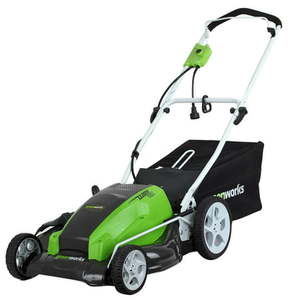 lot 47035 image: Greenworks 13 Amp 21-inch Corded Electric Walk-Behind Push Lawn Mower 25112-Retail-$239.99