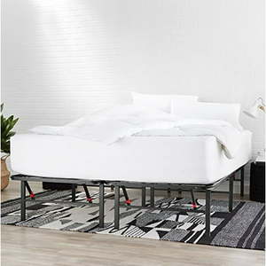 lot 47036 image: Basics Foldable, 14 Metal Platform Bed Frame with Tool-Free Assembly, No Box Spring Needed - King-Retail-$184.99