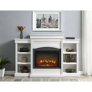 lot 47042 image: Ameriwood Home Lavina Mantel Fireplace White (No insert)-Retail-$332.36