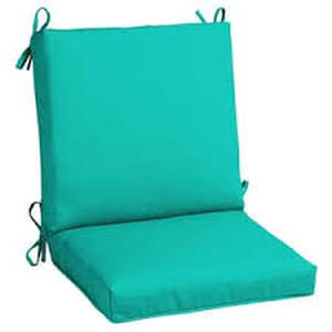 lot 47008 image: Hampton Bay Green Outdoor Seat Cushions - set of 2