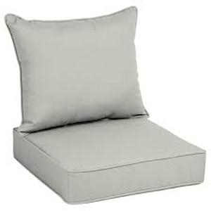 lot 47026 image: Home Decorators Collection Outdoor Seat Cushion Set - Grey
