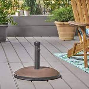 lot 47030 image: Spike 55 LB. Concrete Patio Umbrella Base in Brown