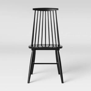lot 2503 image: Harwich High Back Windsor Dining Chair Black FA - Threshold