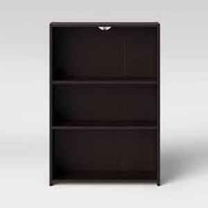lot 2516 image: 3-Shelf Bookcase Espresso Finish - Room Essentials