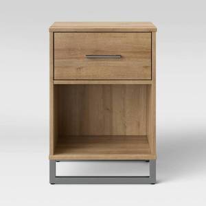 lot 2520 image: Mixed Material Nightstand Natural - Room Essentials