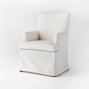 lot 5509 image: Upholstered Dining Chair Cream