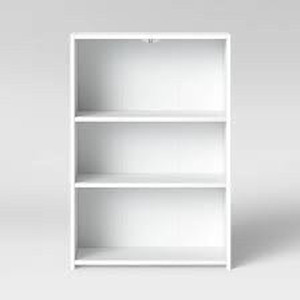 lot 5562 image: 3 Shelf Bookcase White Room Essentials