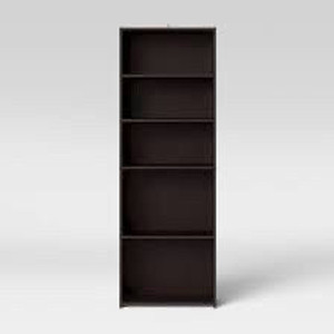 lot 5565 image: 5 Shelf Bookcase Espresso Finish Room Essentials
