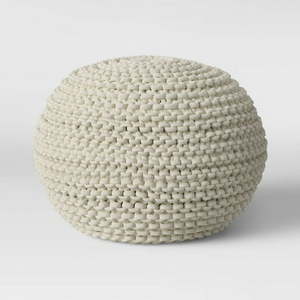 lot 7504 image: Cloverly Chunky Knit Pouf