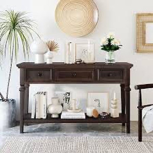 lot 7506 image: Harper & Bright Designs Console Table With 3 Drawers