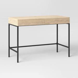 lot 7523 image: Loring Wood Writing Desk with Drawers and Charging Station