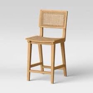 lot 7530 image: Project 62 Tormod Backed Cane Counter Height Barstool