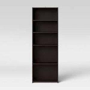lot 7535 image: Room Essentials 5 Shelf Bookcase Espresso Finish
