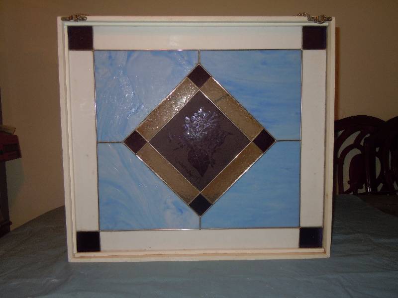 lot 341 image: Stained Glass Wall Dcor