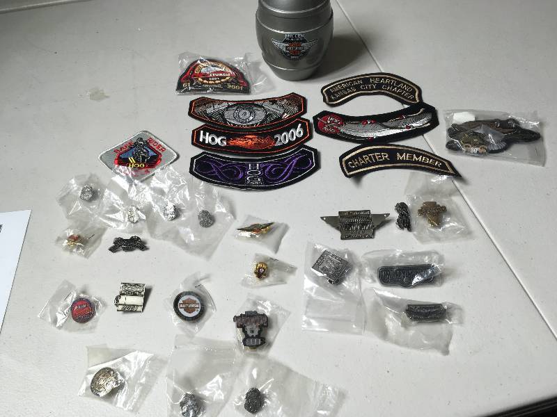 lot 6068 image: Large collection of Harly patches and pins