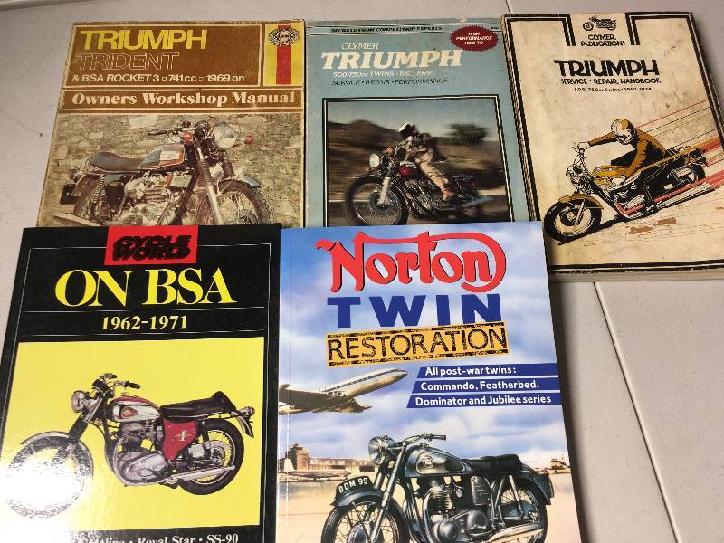 lot 6070 image: Collection of vintage motorcycle books