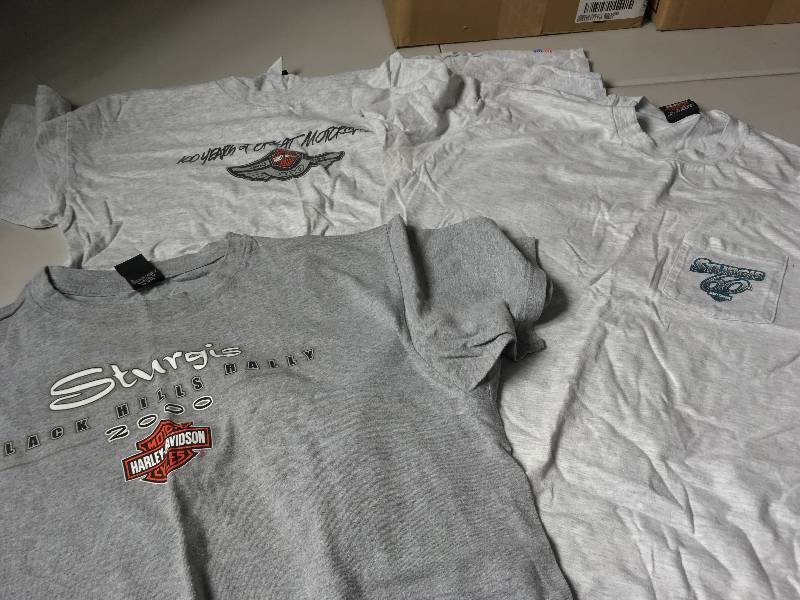 lot 6078 image: 3 Harley Shirts  Sturgis