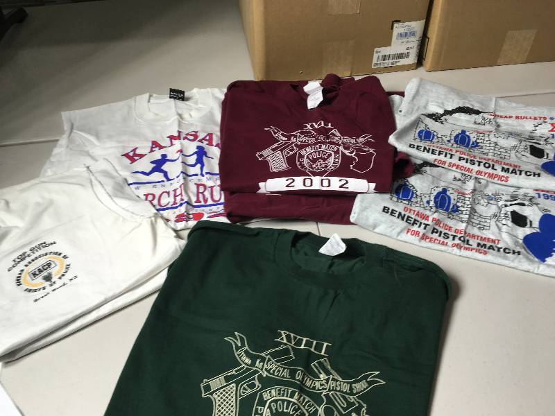 lot 6086 image: Lot of shooting benefit shirts