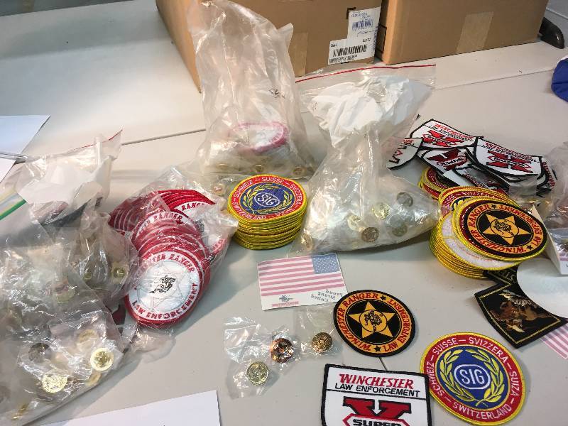 lot 6126 image: HUGE lot of Winchester Patches and Pins
