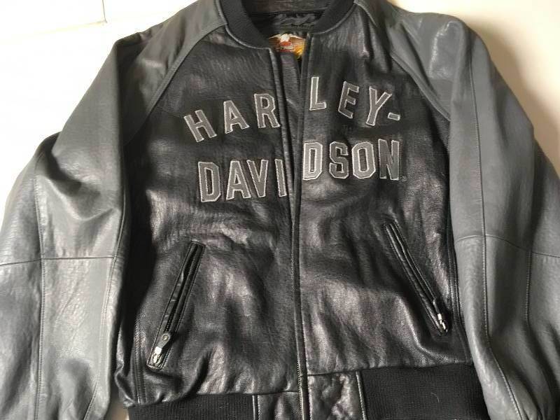 lot 6089 image: 100 Year Anniversary Leather Harley Davidson Jacket Excellent Condition