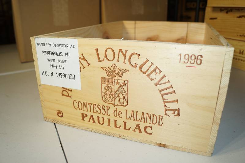 lot 6048 image: Wooden wine crate  box