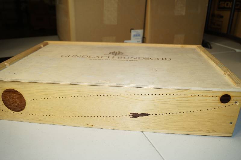 lot 6049 image: Sliding top wine crate by gundlach bundschu