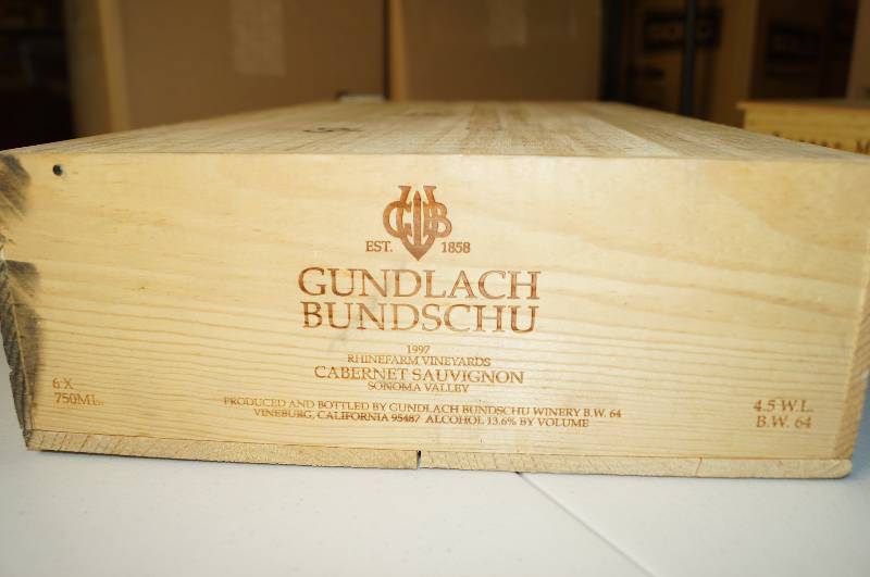 lot 6050 image: Another fine wine box  crate . .