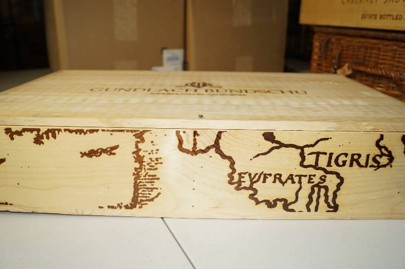 lot 6052 image: Wooden Wine Crate Gundlach Bundschu