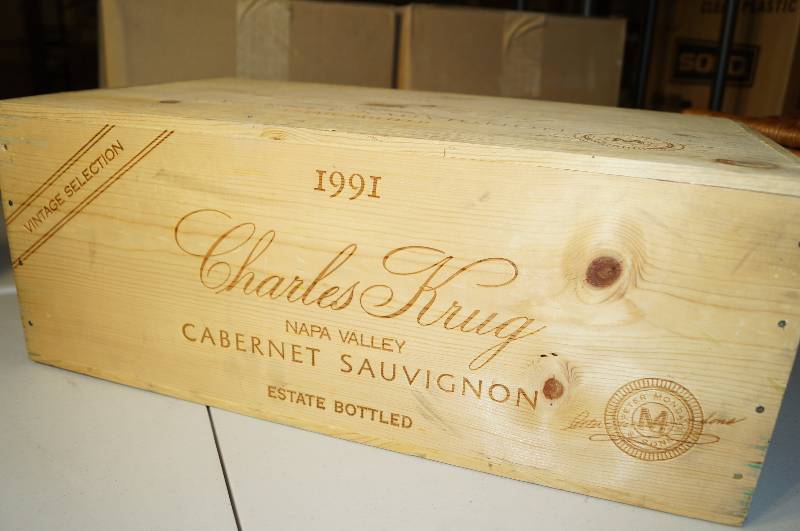 lot 6053 image: Charles Krug Wine Crate 1991