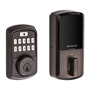 lot 1463 image: Kwikset Aura Bluetooth Keypad Smart Lock Featuring SmartKey Security�� Venetian Bronze