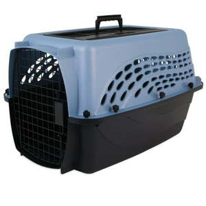 lot 1502 image: Petmate� Two Door Top Load Kennel Pearl Ash BlueBlack Color Up to 15 Lbs Dogs
