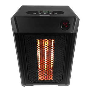 lot 1515 image: 1 500-Watt Electric Infrared Portable Space Heater with 4-Elements and Remote