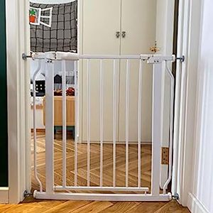 lot 1518 image: BalanceFrom Easy Walk-Thru Safety Gate for Doorways and Stairways with Auto-CloseHold-Open Features, Multiple Sizes, White (B0846CC49J)