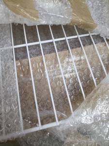 lot 2121 image: 12x73 White Metal Wire Wall Shelf