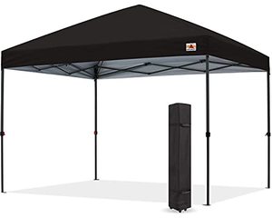 lot 2124 image: ABCCANOPY Durable Easy Pop up Canopy Tent 10x10, Black